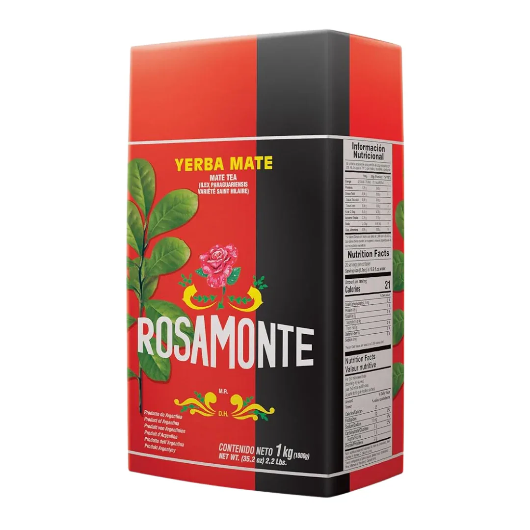 Paquete de yerba mate Rosamonte Tradicional de 1 kg